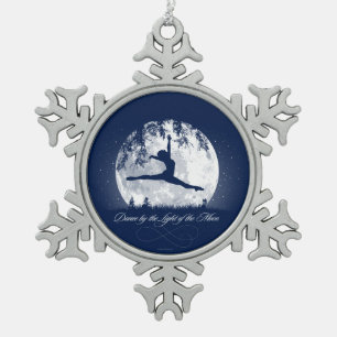 Moon Dance Snowflake Pewter Christmas Ornament