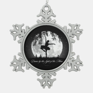 Moon Dance Snowflake Pewter Christmas Ornament