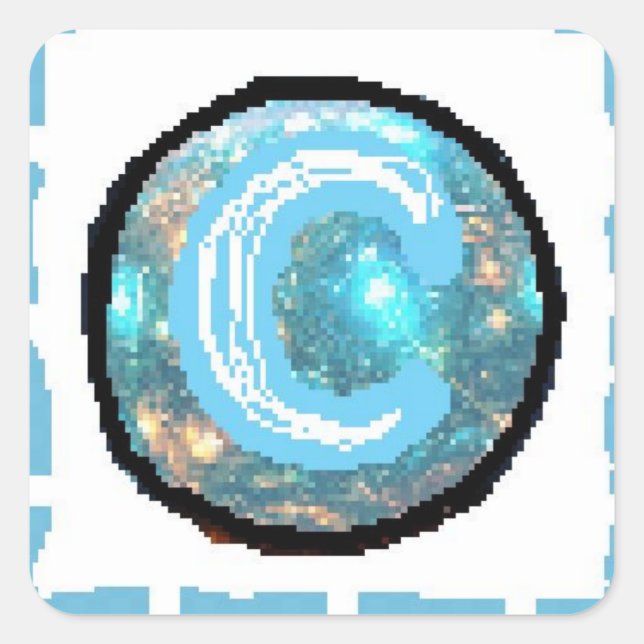 Moon Day Square Sticker (Front)