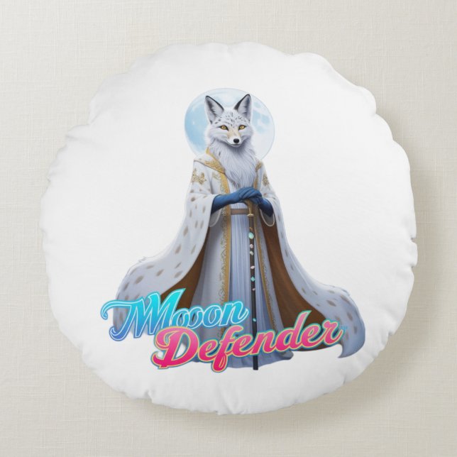 MOON DEFENDER ROUND PILLOW (Front)