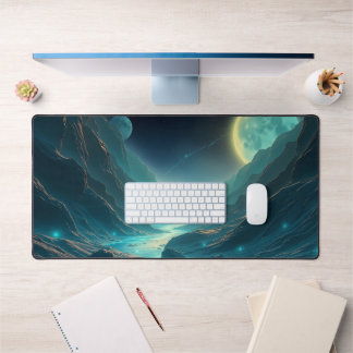 Moon Desk Mat - Phases lunaires esthétiques, Plein