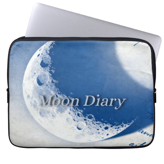 Moon diary  laptop sleeve (Front)