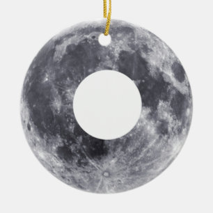Moon Doughnut Ceramic Ornament