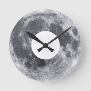 Moon Doughnut Round Clock