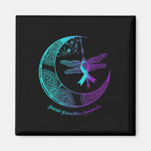 Moon Dragonfly Suicide Prevention Awareness Magnet