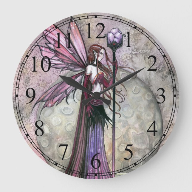 Moon Dream Fairy Fantay Art Clock (Front)