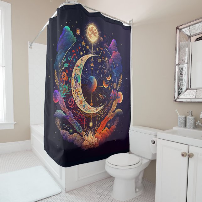 Moon Dreams Shower Curtain (In Situ)