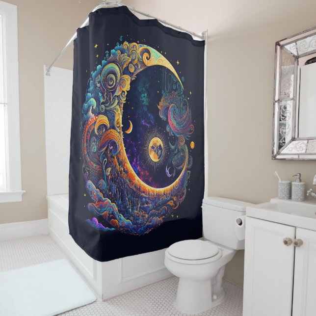 Moon Dreams Shower Curtain (In Situ)