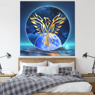 Moon Eagle Canvas Print