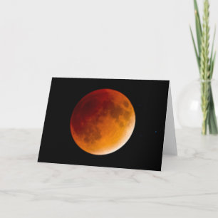 Moon Eclipse Blood Moon   Mendota Heights Card