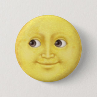 Moon Emoji 2 Inch Round Button