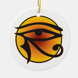 Moon Eye Of Horus Ceramic Ornament