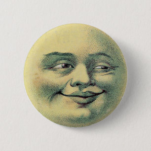 Moon Face 2 Inch Round Button