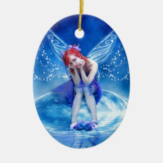 Moon Fairy Ceramic Ornament