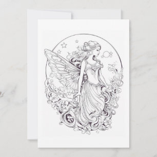 Moon Fairy Colour Your Own Greeting Card