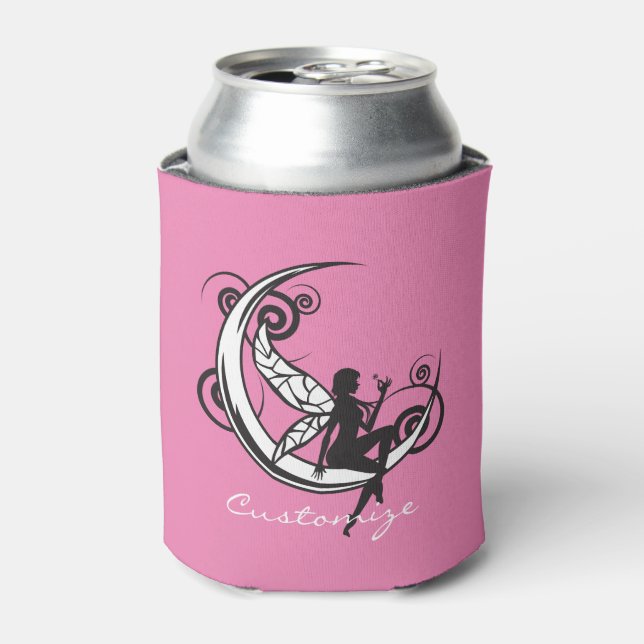 Moon Fairy Silhouette Thunder_Cove Can Cooler (Can Front)