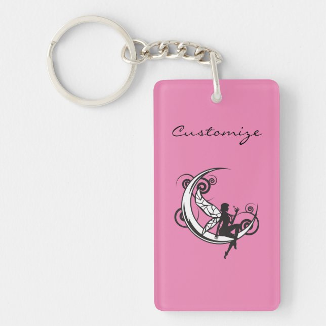 Moon Fairy Silhouette Thunder_Cove Keychain (Front)