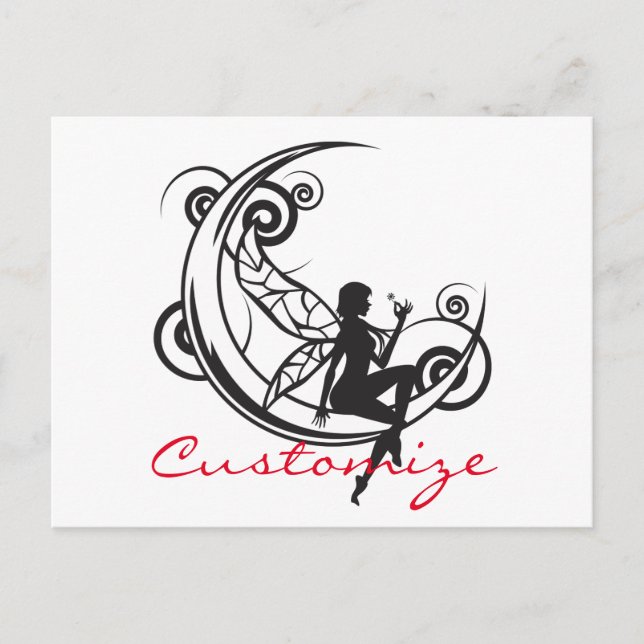 Moon Fairy Silhouette Thunder_Cove Postcard (Front)