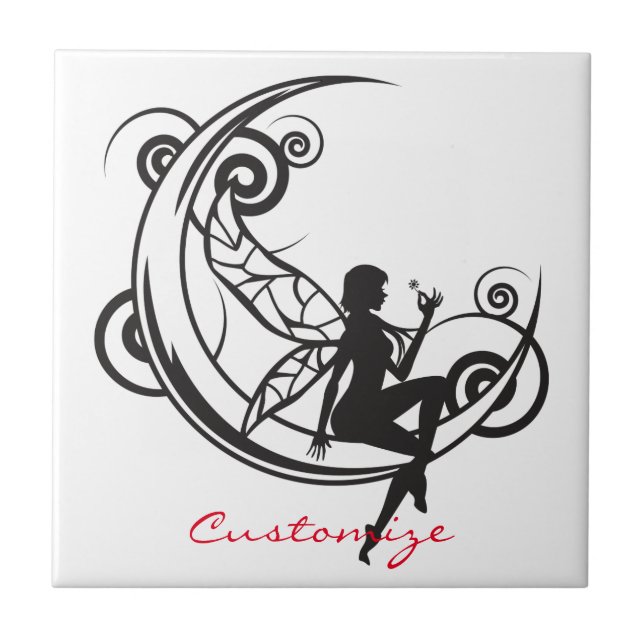 Moon Fairy Silhouette Thunder_Cove Tile (Front)