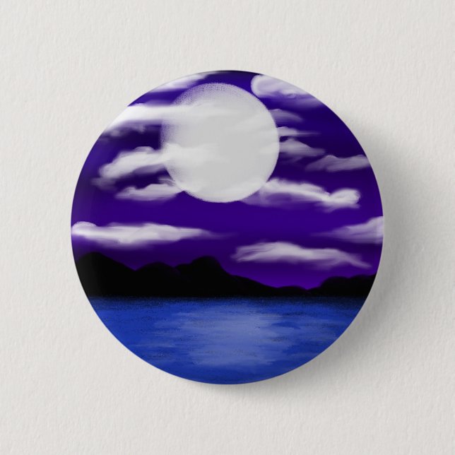 Moon Filled Night by Chrystal Suicide 2 Inch Round Button (Front)