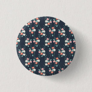 Moon Flower 1 Inch Round Button