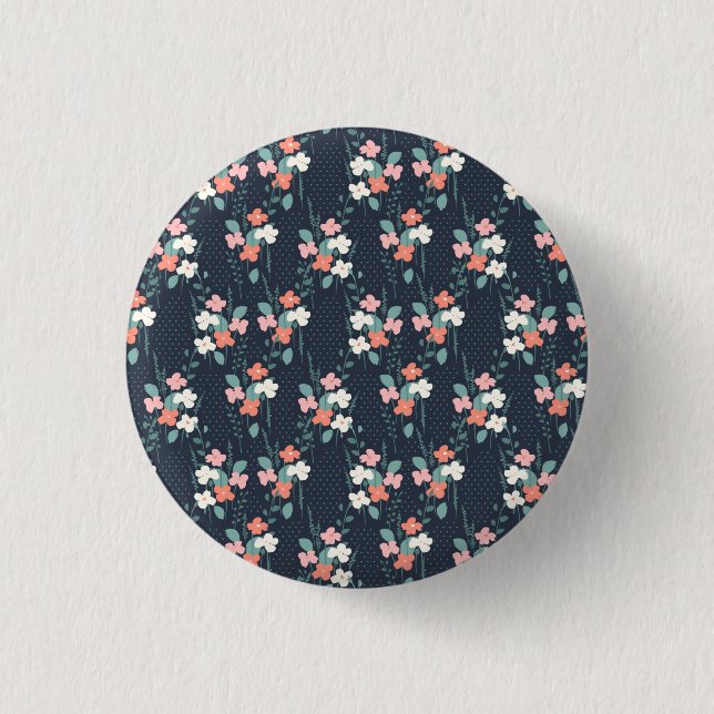 Moon Flower 1 Inch Round Button (Front)