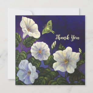 Moon Flower and Luna Moth Thank You Card