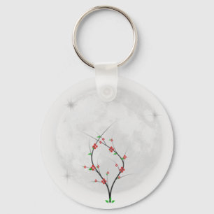 Moon Flower Keychain