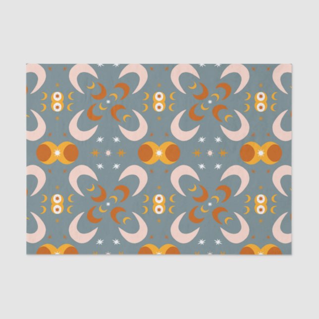 Moon Flower Pattern Gift Tissue Paper (Front)