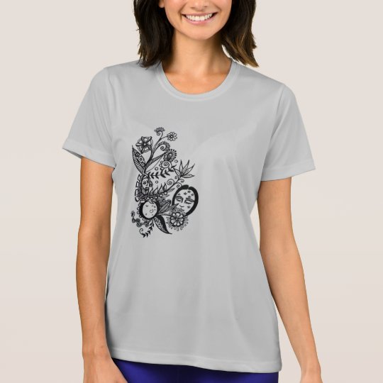 Moon flower sport tee