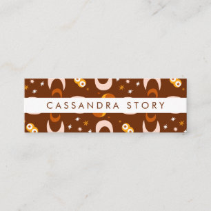 Moon Flowers Modern Pattern Business Card