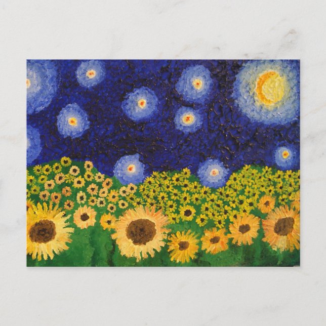 Moon Flowers Postcard (Front)