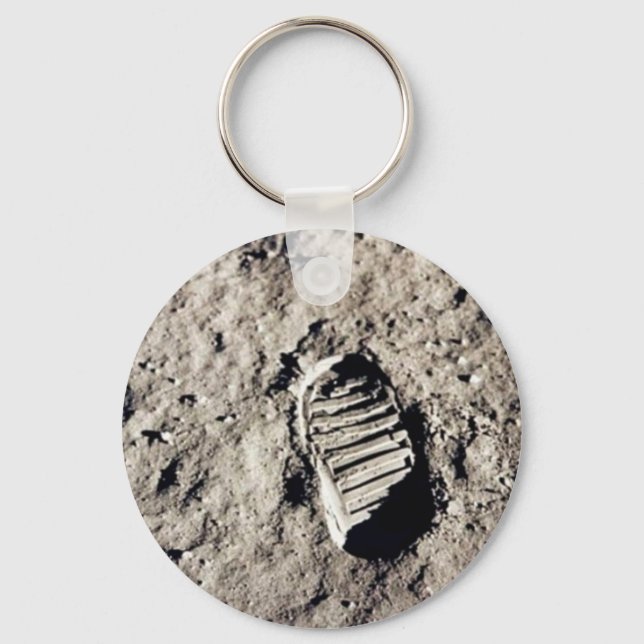 "Moon Footprint" keychain (Front)