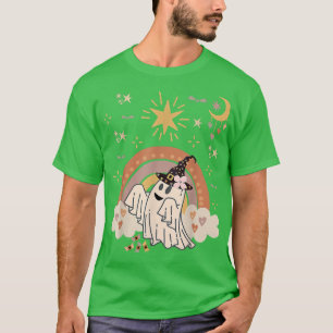 Moon For Halloween, Haunted Groovy Floral, Cute Gh T-Shirt