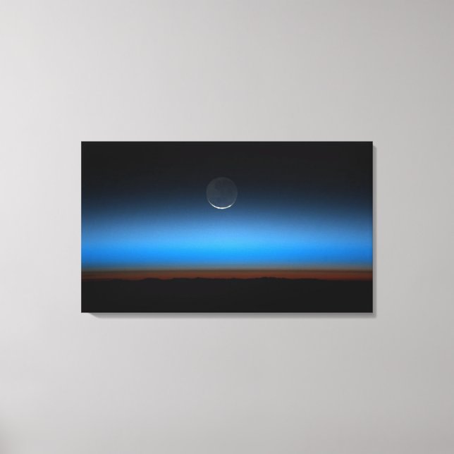 Moon From Space Wrapped Canvas Print (Front)