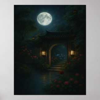 Moon Gate Garden - Mystical fantasy wall art