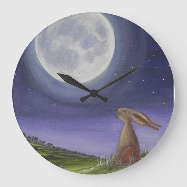 Moon Gazing Hare Clock (Front)