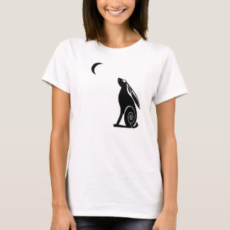 Moon Gazing Hare Ladies Light Tee