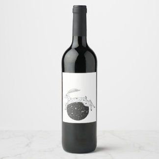 Moon Gazing Hare Wine or Beverage Label
