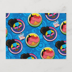 Moon Girl and Devil Dinosaur Circles Pattern Postcard