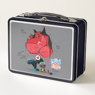 Moon Girl and Devil Dinosaur Graffiti Painting Metal Lunch Box