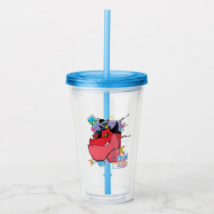 Moon Girl and Devil Dinosaur Memphis Pop Graphic Acrylic Tumbler