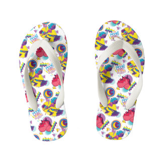 Moon Girl and Devil Dinosaur Memphis Pop Pattern Kid's Flip Flops