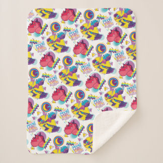 Moon Girl and Devil Dinosaur Memphis Pop Pattern Sherpa Blanket