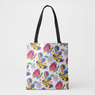 Moon Girl and Devil Dinosaur Memphis Pop Pattern Tote Bag