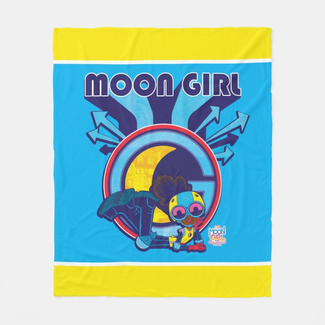 Moon Girl Arrow Icon Graphic Fleece Blanket (Front)