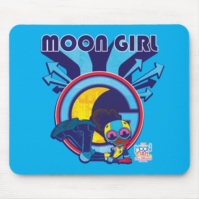 Moon Girl Arrow Icon Graphic Mouse Pad (Front)