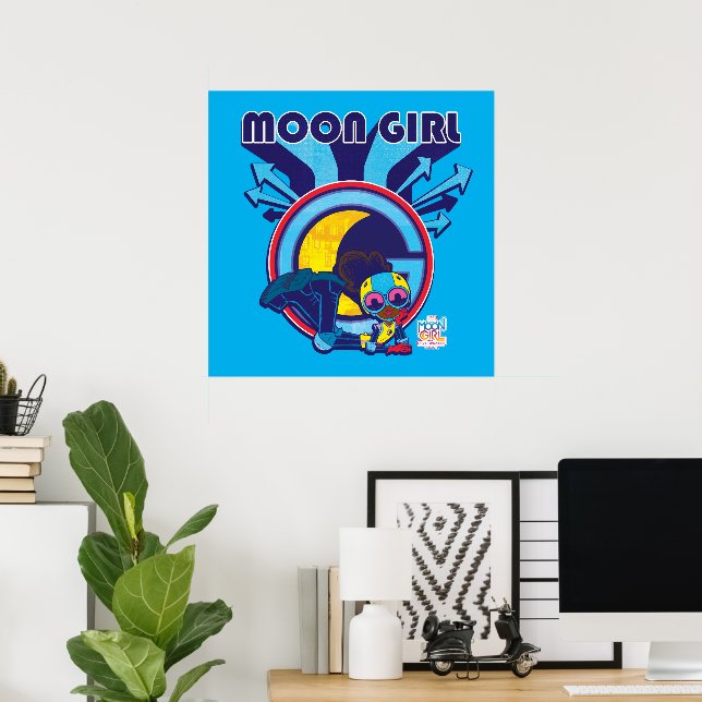 Moon Girl Arrow Icon Graphic Poster (Home Office)