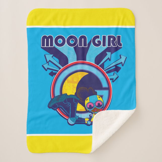 Moon Girl Arrow Icon Graphic Sherpa Blanket (Front)
