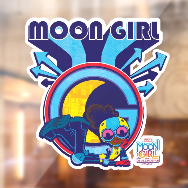 Moon Girl Arrow Icon Graphic Window Cling (Sheet 2)